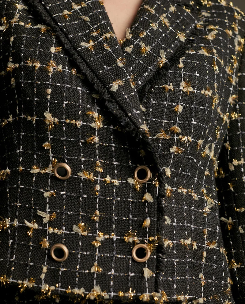 Lola Casademunt Check perfecto jacket